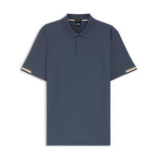 男士 SS26 上衣 Hugo 蓝色棉质Polo衫 雨果博斯 PARLAY Boss