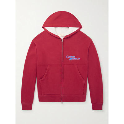 Cherry Los Angeles 男士 SS26 卫衣 徽标印花棉针织拉链连帽衫