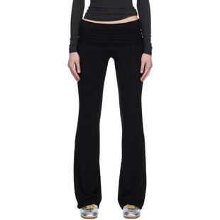 SKIMS 女士 运动紧身裤 黑色 Soft Lounge Foldover 紧身裤