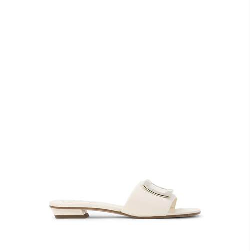 Roger Vivier 罗杰·维维亚 女士 SS26 拖鞋 RV 填充棉皮质凉拖