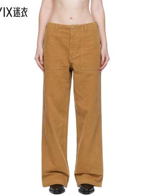 R13 女款黄褐色 Wide Leg Utility 长裤 迷衣时尚