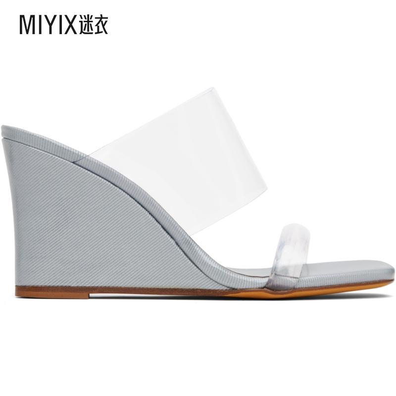 Maryam Nassir Zadeh 女款透明 Olympia Wedge 凉鞋
