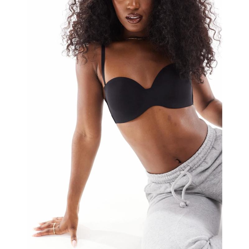 Cotton:on 女士 文胸 棉质无缝抹胸文胸(黑色)