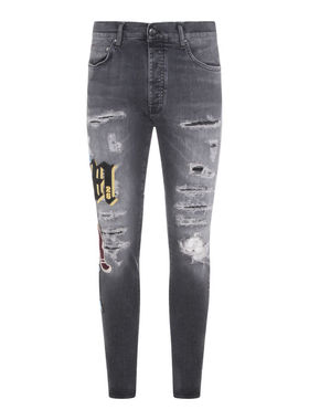 Amiri 男士 SS26 牛仔长裤 黑色棉质牛仔裤