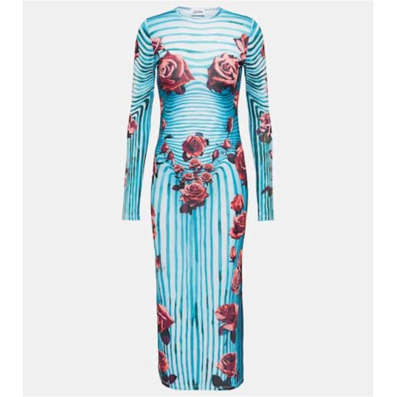 Jean Paul Gaultier 高缇耶 女士 中长连衣裙 花朵针织图片