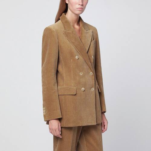 Parosh 女士 FW25 夹克 CAMEL-COLOURED 罗纹天鹅绒