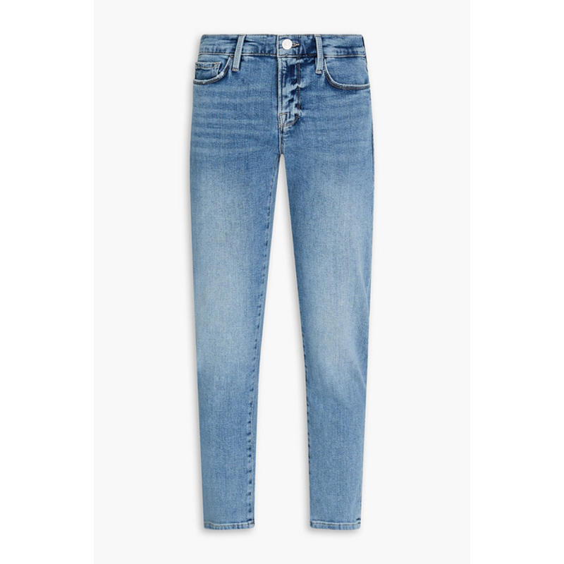 FRAME 女士 牛仔长裤 Le Garcon 短款中腰细脚牛仔裤