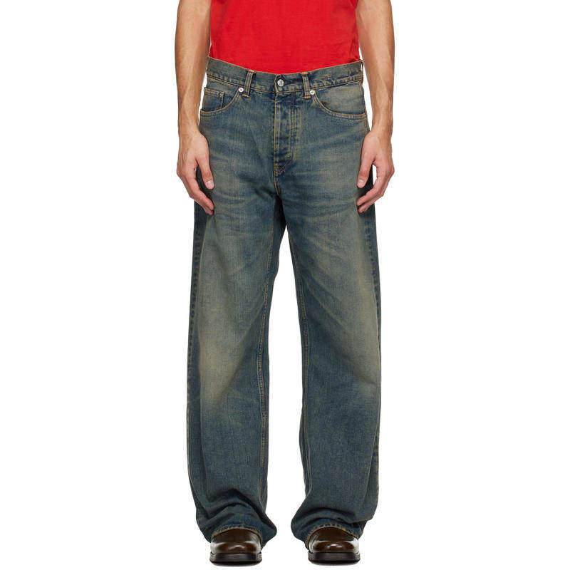 HOPE STHLM 男士 牛仔长裤 蓝色 Loose-Fit Criss 牛仔裤