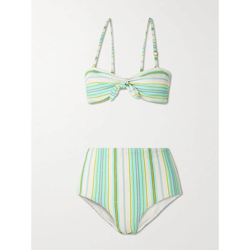 Lemlem 女士 SS26 比基尼 Ava + Elsi 印花罗纹再生比基尼
