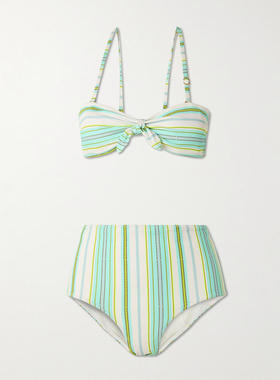 Lemlem 女士 SS26 比基尼 Ava + Elsi 印花罗纹再生比基尼