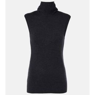 腰带羊毛混纺毛衣 背心 Totême 女士