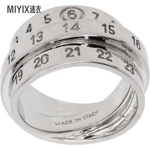MM6 Maison Margiela 女款Triple Logo Numeric Signature 戒指