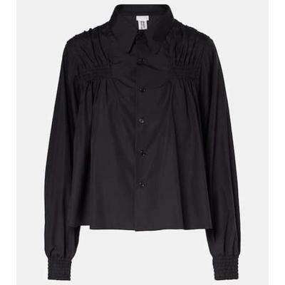 Noir Kei Ninomiya 女士 上衣 抽褶棉质衬衫