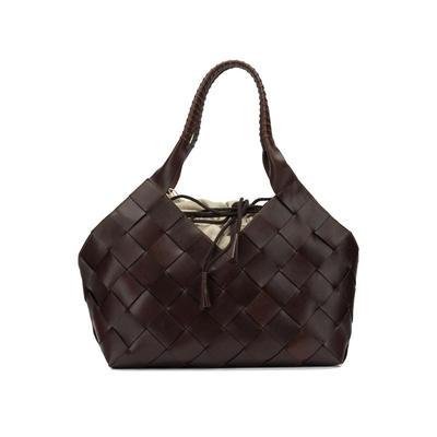 Dragon Diffusion 女士 SS26 单肩包 棕色牛皮肩包