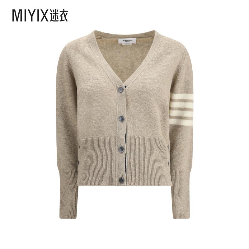 [秋冬新品]Thom Browne汤姆布朗 女款Shetland 4-Bar 针织缝线羊
