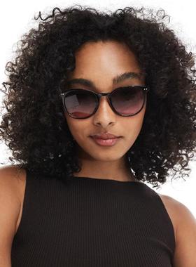ASOS DESIGN 女士 太阳镜 设计黑色圆形太阳眼镜