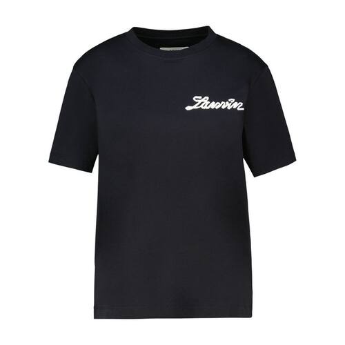 Lanvin 浪凡 中性（成人） FW26 T恤 小号徽标棉质黑色