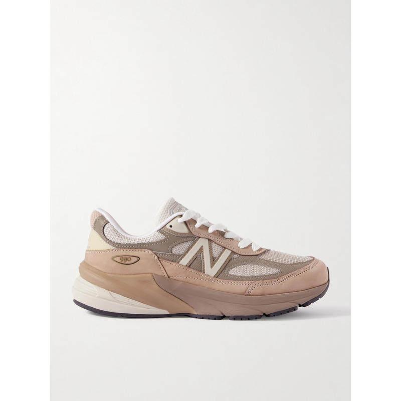 New balance 男士 运动鞋 990v6 MiUSA 皮革边绒面革网纱运动鞋