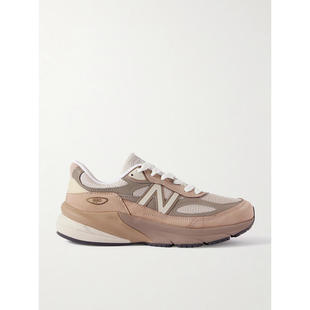 New balance 男士 运动鞋 990v6 MiUSA 皮革边绒面革网纱运动鞋