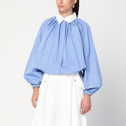 Patou 姜·巴度 女士 FW25 衬衫 条纹灯笼袖(浅蓝)