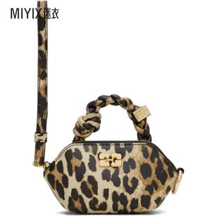 Leopard 女款 迷衣时尚 Ganni 手提包 Nano 棕色 Bou