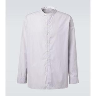 Studio Nicholson 男士 衬衫 x Aaron Levine Nick 条纹棉质衬衫