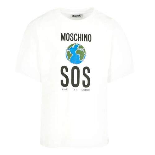 Moschino 莫斯奇诺 中性（儿童） FW25 T恤 Polos 米白童装