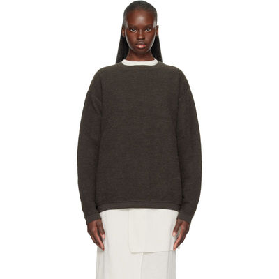 Lauren Manoogian 女士 毛衣 灰色 Fine Terry Crewneck