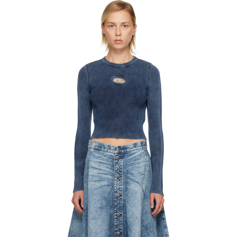 Diesel 女士 T恤 海军蓝 M-Anchor-A T 恤