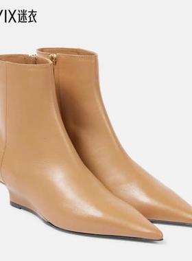 Totême 女款Sharp 40 皮质短靴 迷衣时尚