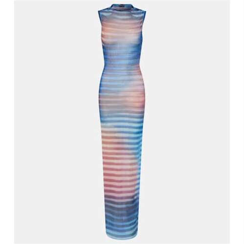 Jean Paul Gaultier 高缇耶 女士 连衣裙 Air 条纹薄纱长款