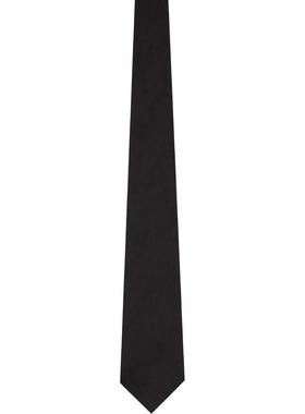 Comme des Garçons川久保玲 男士 领带 黑色 Paisley Silk 领带