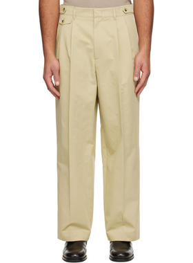 LE17SEPTEMBRE 男士 长裤 驼色 Two Tuck 长裤