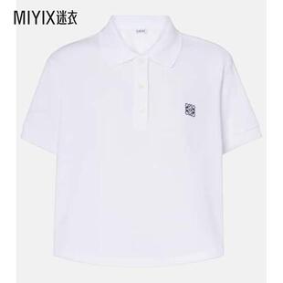 迷衣时尚 Loewe罗意威 棉质凸纹布Polo衫 女款 Anagram