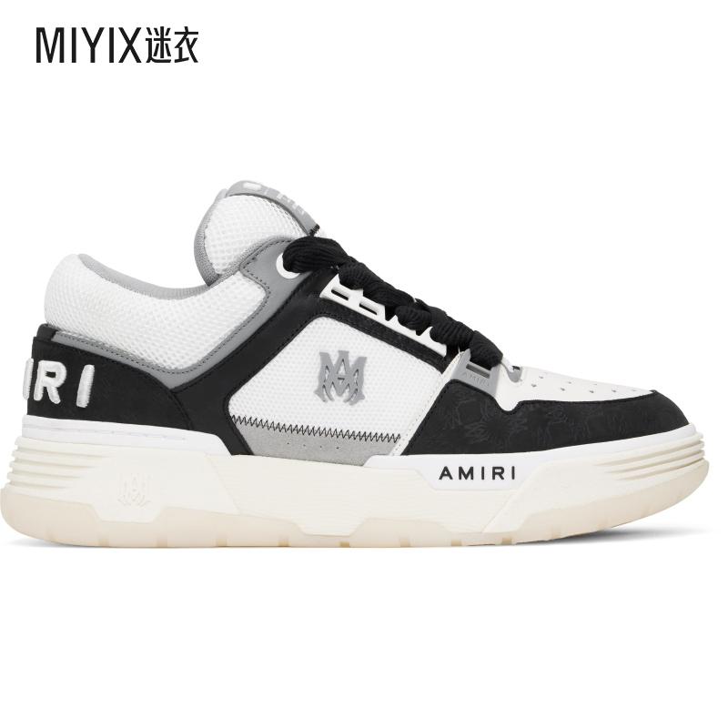 Amiri 男款白色 & 黑色 MA Quad Debossed Nubuck MA-1 运动鞋 迷