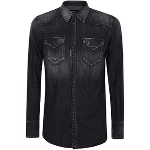 SS25 衬衫 经典 DSquared2 西部风格 男士 款 D二次方