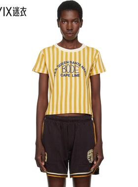 Bode 女款黄色 Medalist T 恤  迷衣时尚