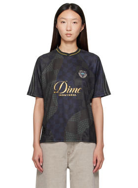 Dime MTL 女士 T恤 黑色  绿色 Checkered Home T 恤