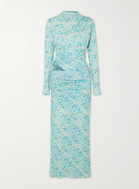 SIEDRÉS 女士中长连衣裙 Arni 剪口印花针织长款连衣裙