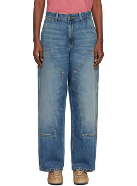 Carhartt WIP 女士 牛仔长裤 蓝色 Brandon Double Knee 牛仔裤