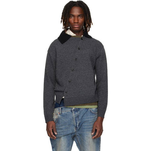 Andersson Bell 男士 开衫 灰色 Layered Collar