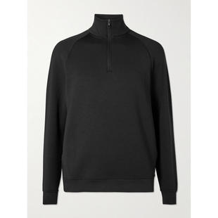 lululemon 男士 卫衣 Recycled-Jersey 光滑胸垫弹力半拉链运动衫