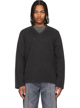 Our Legacy 男士 T恤 灰色 Gorge 长袖 T 恤