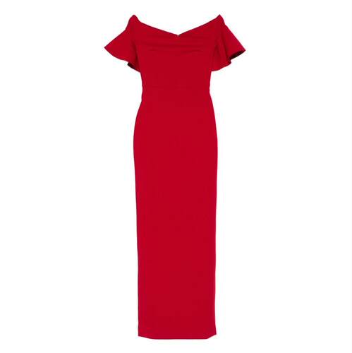 Solace London 女士 FW26 中长连衣裙 红色连衣裙