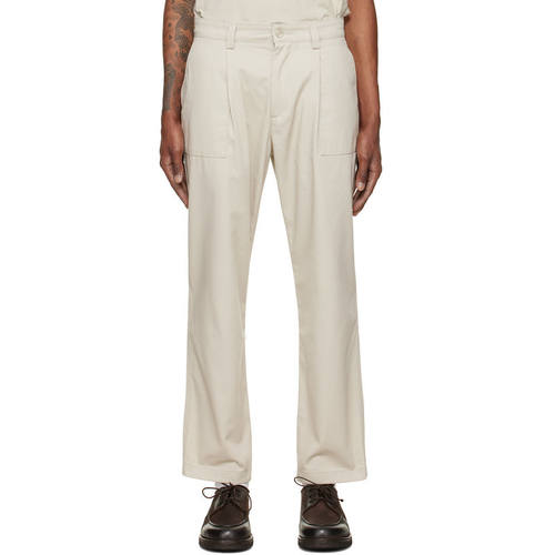 Boss 博斯 男士 长裤 BOSS 米色 Pleat Patch Pocket Chino