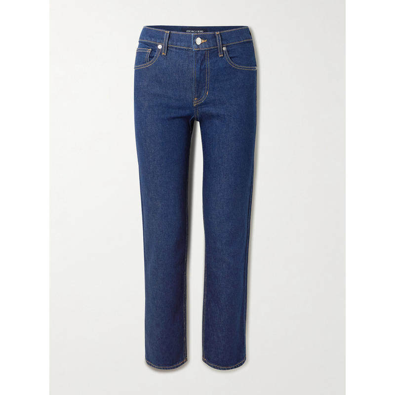 Veronica Beard 女士 SS26 牛仔长裤 Leah 中腰直筒牛仔裤