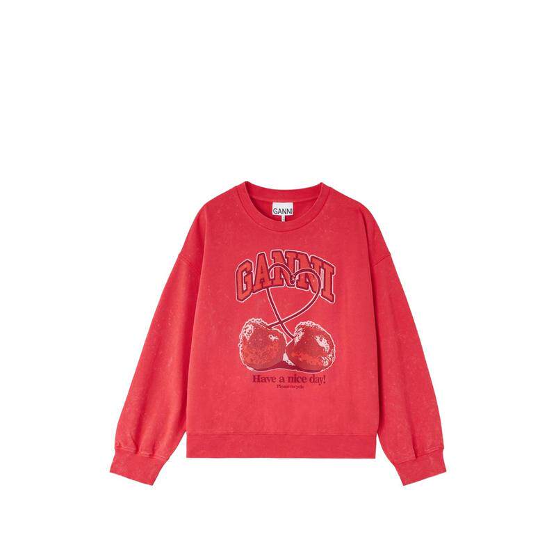 Ganni 甘尼 女士 FW26 毛衣 GANNI 红色毛线衫
