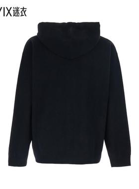 [秋冬新品]Roberto Collina 男款Sweatshirt 黑色抽绳溜肩羊毛男