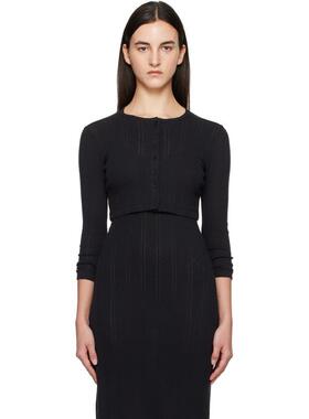 Cou Cou Intimates 女士 开衫 黑色 The Crop Cardi 开衫