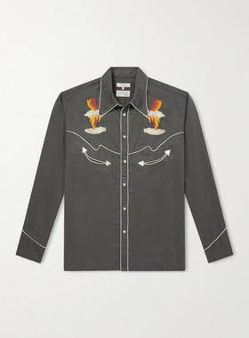 Nudie Jeans 男士 SS26 衬衫 Gonzo 刺绣莱赛尔纤维西部风格衬衫